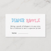 性別発表おむつくじチケット同封カード エンクロージャーカード (正面)