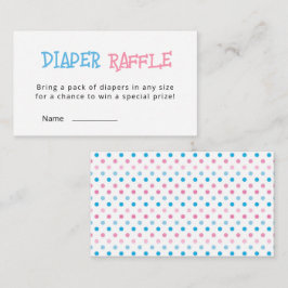 性別発表おむつラッフルチケット封入カード エンクロージャーカード