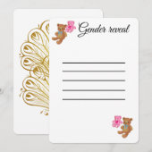 性別発表の招待状 招待状 (正面/裏面)