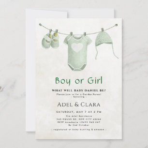 性別発表の招待状 - Boy or Girl 招待状