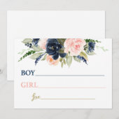 性別発表の赤ちゃんの名前候補 招待状 (正面/裏面)