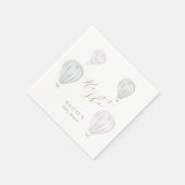 性別発表エアバルーン ベビーシャワー スタンダードカクテルナプキン (角)