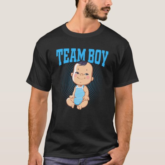 性別発表チーム少年ベビーパーティーの事前公開 Tシャツ (正面)