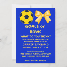 性別発表パーティーの招待状 Goals or Bows