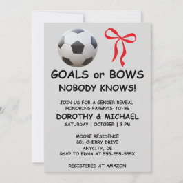 性別発表パーティーの招待状 Goals or Bows