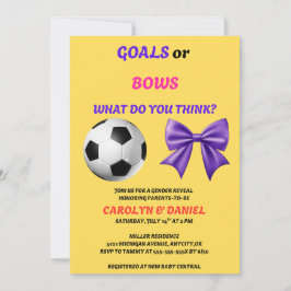 性別発表パーティーの招待状 Goals or Bows