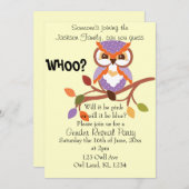 性別発表パーティー招待状 招待状 (正面/裏面)