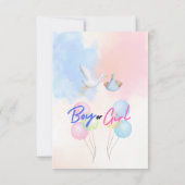 性別発表パーティー テンプレート 招待状 (裏面)