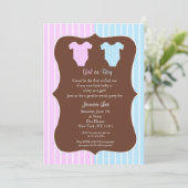 性別発表パーティー ベビーシャワー 招待状 (スタンド正面)