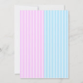 性別発表パーティー ベビーシャワー 招待状 (裏面)