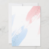 性別発表ベビーシャワー招待状 招待状 (裏面)