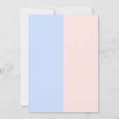 性別発表招待状, 男の子か女の子, 足 招待状 (裏面)