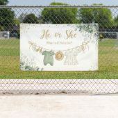 性別発表 男の子？女の子？ フリッジ ボヘミアンスタイル サジー ユーカリ 横断幕 (インサイチュ)