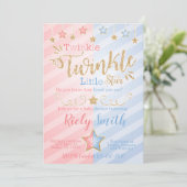 性別発表 Twinkle Little Star ベビーシャワー 招待状 (スタンド正面)