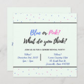 性別表示招待状 招待状 (正面/裏面)