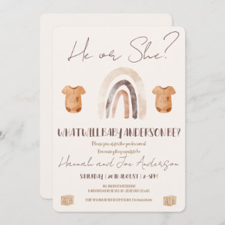 性別表示招待状 招待状