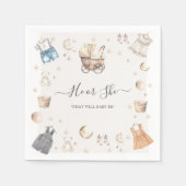 性別開示する服の男 スタンダードカクテルナプキン (正面)