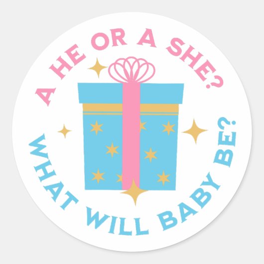 性別開示に関するシール ラウンドシール (正面)