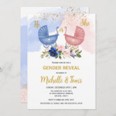 性別開示パーティの招待状 招待状 (正面/裏面)