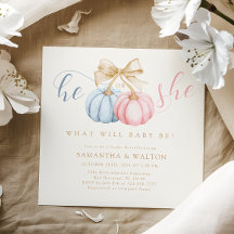 性別開示パーティの招待状