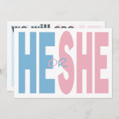 性別開示パーティー 招待状 (正面/裏面)