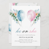 性別開示パーティー 招待状 (正面/裏面)