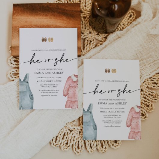 性別開示招待状 招待状