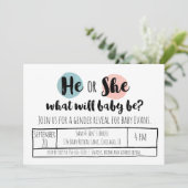 性別開示 招待状 (スタンド正面)