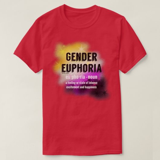 性別Euphoria非バイナリ Tシャツ (デザイン正面)