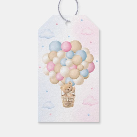 性別Revealテディベアありがとう ギフトタグ (裏面)