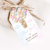 性別Revealテディベアありがとう ギフトタグ