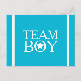 性別Reveal Aqua Blue Team Boy A01A ポストカード