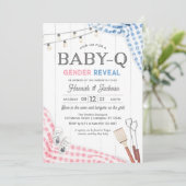 性別Reveal BabyQ招待状 招待状 (スタンド正面)