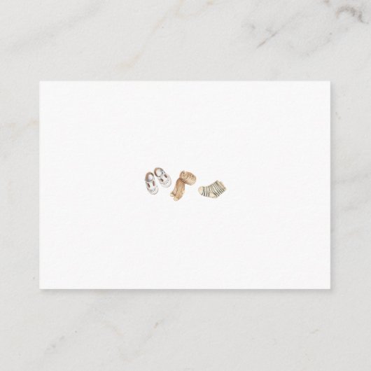 性別Reveal Boho Clotheslineベビー表示シャワー エンクロージャーカード (裏面)