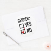 性別YesまたはNo ラウンドシール (封筒)