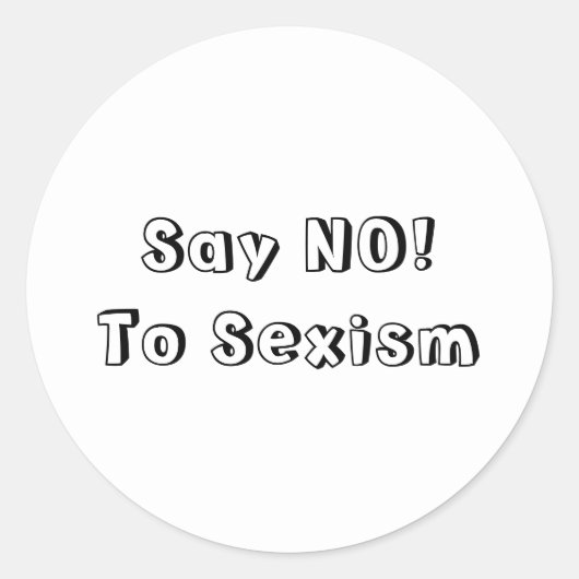 性差別にノーと言う ラウンドシール (正面)