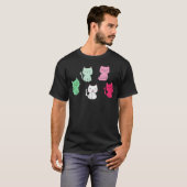 性差別プライドかわいい猫アブロ子猫LGBT Tシャツ (正面フル)