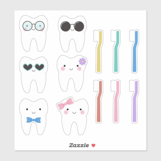 性格の子どもたち違うが可愛い歯 シール (シート)