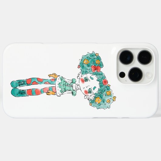 性格の高い女の子 Case-Mate iPhoneケース (裏面 (横))