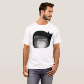 性猫黒おもしろい猫ギフト Tシャツ (正面フル)