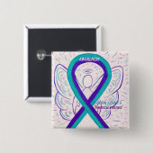 性的暴行と家庭内暴力の認識度ピン 缶バッジ (正面&裏面)