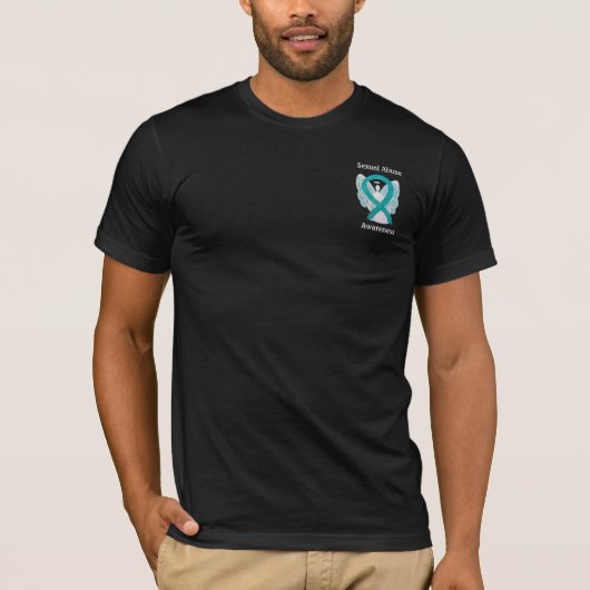 性的虐待認識度リボンエンジェルカスタムシャツ Tシャツ (正面)