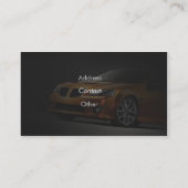 性能の自動車売上高およびサービス業カード 名刺 (裏面)