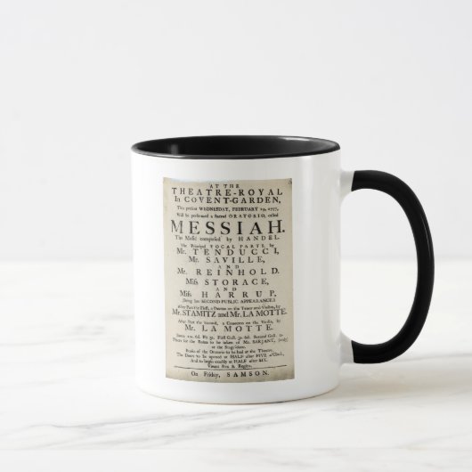 性能を広告するPlaybill マグカップ (右)