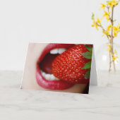 性質のキャンデー-女性の食べ物のいちご カード (黄色い花)