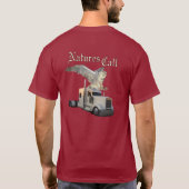 性質の呼出しトラック運転手のワイシャツ Tシャツ (裏面)