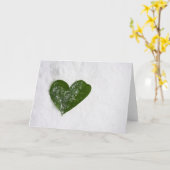 性質の愛の冬の雪のロマンチックなハート カード (黄色い花)