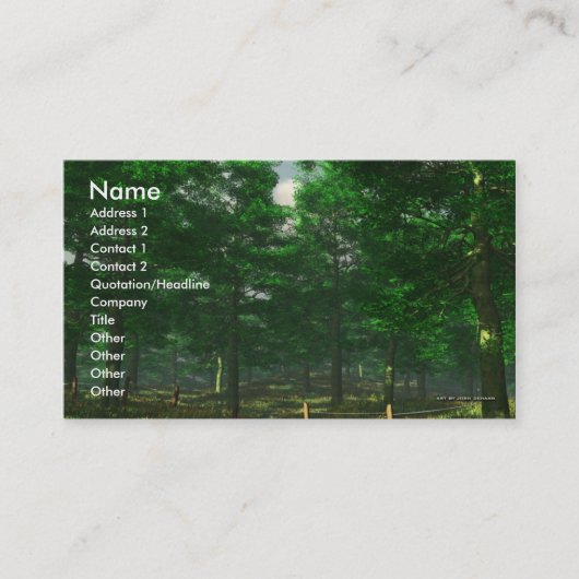 性質の明快さの名刺のテンプレート 名刺 (正面)