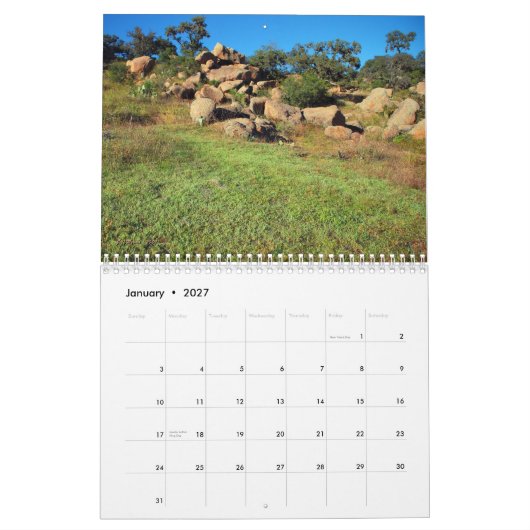 性質の美しい2010年 カレンダー (1月 2027)