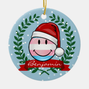 性転換のプライドのクリスマス セラミックオーナメント